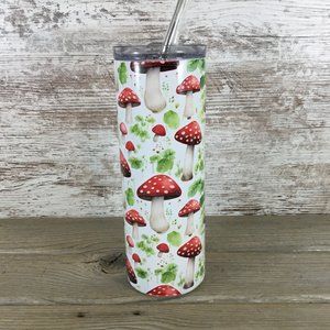 Red and White Mushroom 20 oz Skinny Tumbler